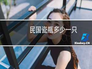 民国瓷瓶多少一只