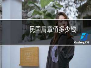 民国肩章值多少钱