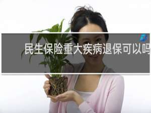 民生保险重大疾病退保可以吗