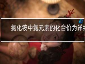 氯化铵中氮元素的化合价为详细