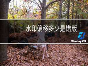 水印偏移多少是错版