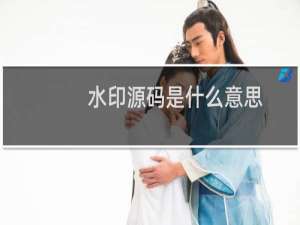 水印源码是什么意思