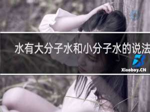 水有大分子水和小分子水的说法吗