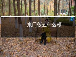 水门仪式什么梗？什么梗
