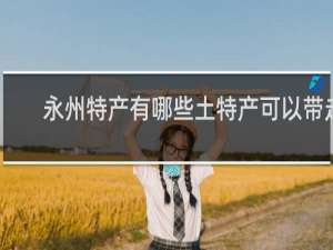 永州特产有哪些土特产可以带走