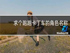 求个跑跑卡丁车的角色名称
