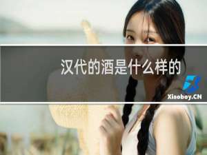 汉代的酒是什么样的