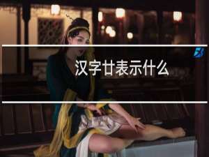 汉字廿表示什么