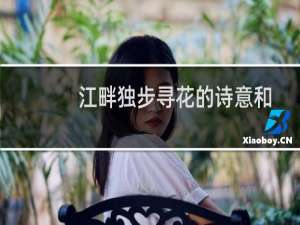 江畔独步寻花的诗意和主题（江畔独步寻花的诗意是什么）