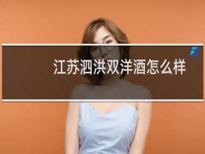 江苏泗洪双洋酒怎么样