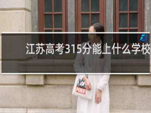 江苏高考315分能上什么学校