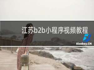 江苏b2b小程序视频教程