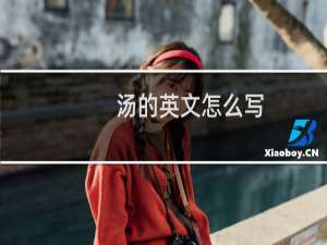 汤的英文怎么写