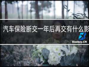 汽车保险断交一年后再交有什么影响吗