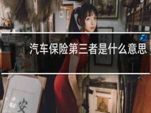 汽车保险第三者是什么意思