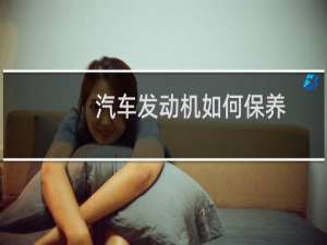 汽车发动机如何保养