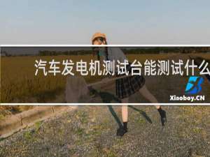 汽车发电机测试台能测试什么