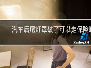 汽车后尾灯罩破了可以走保险吗
