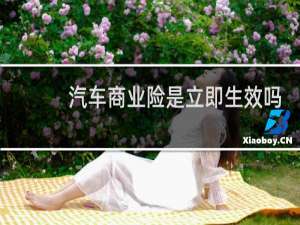 汽车商业险是立即生效吗