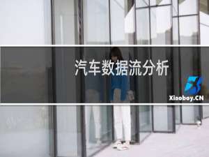 汽车数据流分析