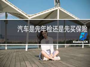 汽车是先年检还是先买保险