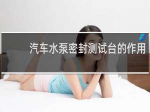 汽车水泵密封测试台的作用