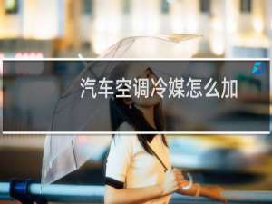 汽车空调冷媒怎么加