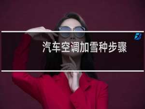汽车空调加雪种步骤