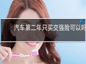 汽车第二年只买交强险可以吗