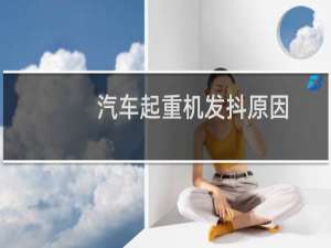 汽车起重机发抖原因