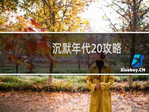 沉默年代 攻略