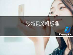 沙特包装机标准