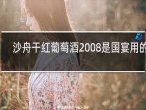 沙舟干红葡萄酒2008是国宴用的吗