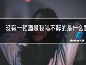 没有一顿酒是我喝不醉的是什么意思