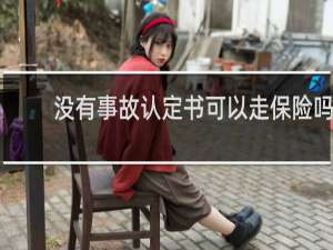 没有事故认定书可以走保险吗