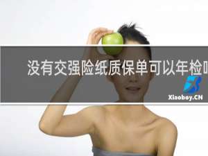 没有交强险纸质保单可以年检吗