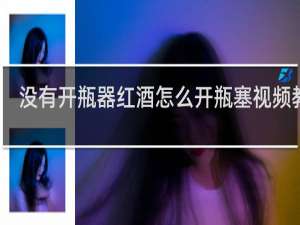 没有开瓶器红酒怎么开瓶塞视频教程