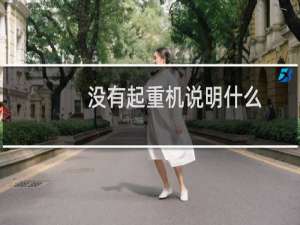 没有起重机说明什么