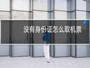 没有身份证怎么取机票