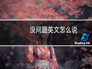 没问题英文怎么说