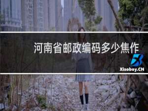 河南省邮政编码多少焦作