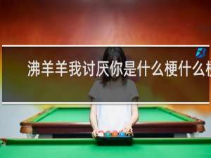 沸羊羊我讨厌你是什么梗什么梗