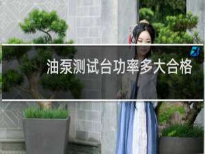油泵测试台功率多大合格