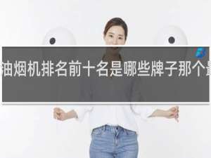 油烟机排名前十名是哪些牌子那个最便宜