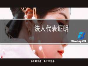 法人代表证明