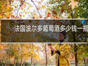 法国波尔多葡萄酒多少钱一瓶