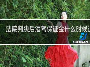 法院判决后酒驾保证金什么时候退还