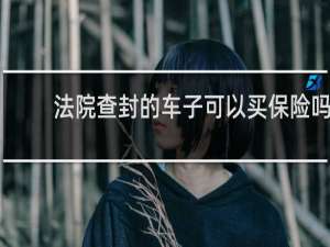 法院查封的车子可以买保险吗