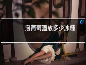 泡葡萄酒放多少冰糖
