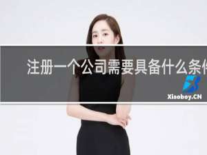 注册一个公司需要具备什么条件